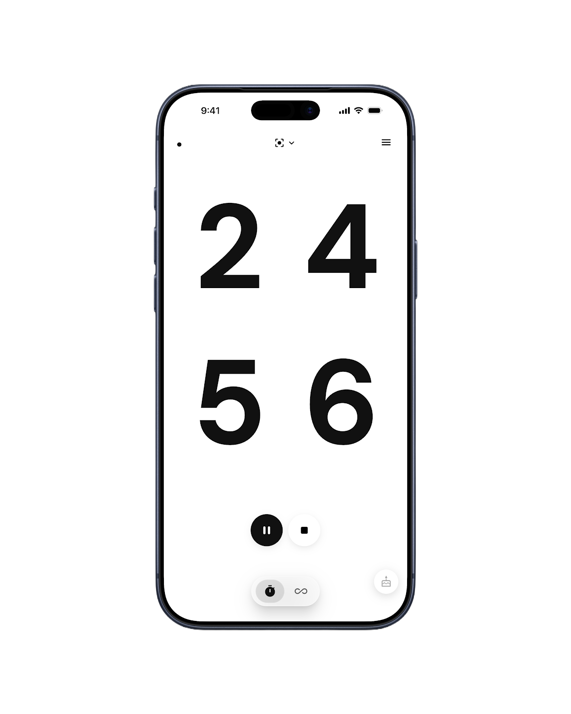 Flowtime timer in the light theme